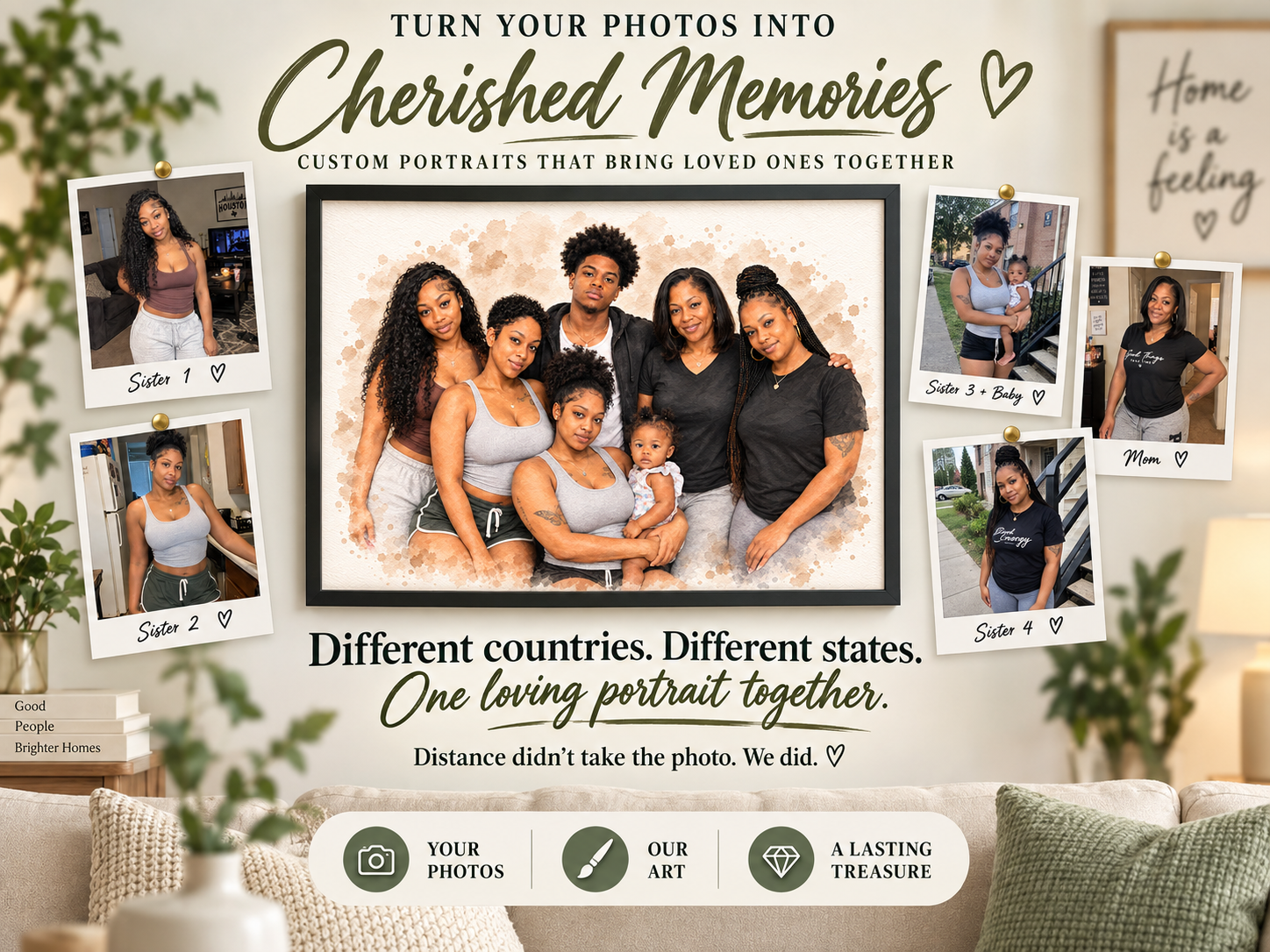 Distance didn't take the photo, we did - custom family portrait